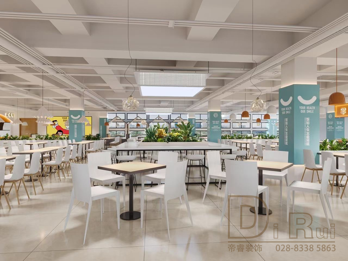 大學食堂校園餐廳裝修設(shè)計效果圖